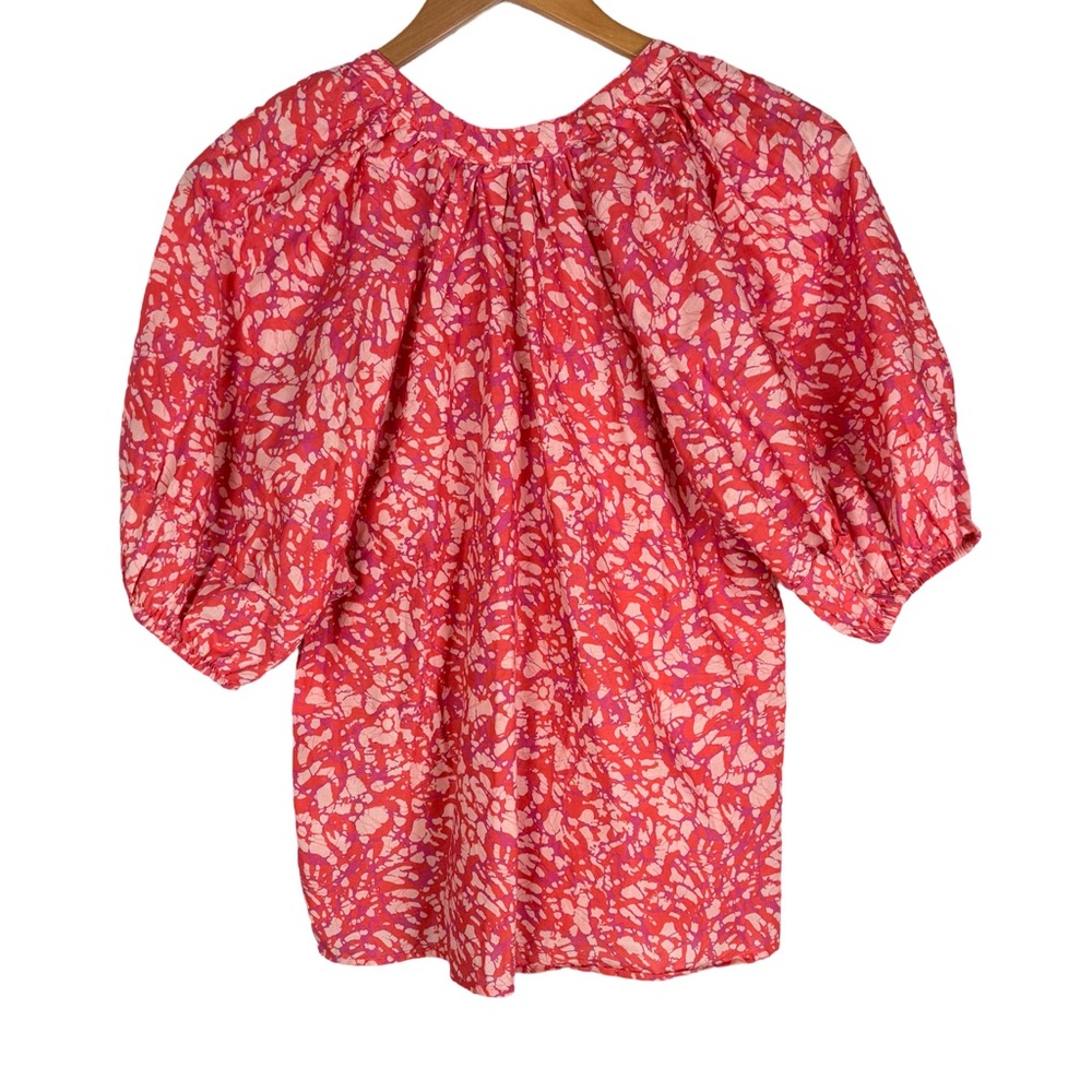 House of Harlow 1960 Martine Cotton Puff Blouse Cottagecore Whimsical Boho EUC - Picture 3 of 8